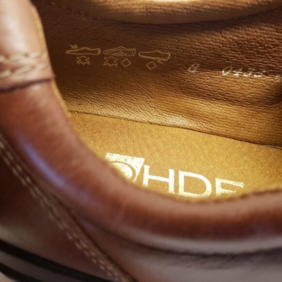 ROHDE Brown Ladies Shoes Flats  Size 8 Stitching Front Back Sides Adjust… - Picture 6 of 9